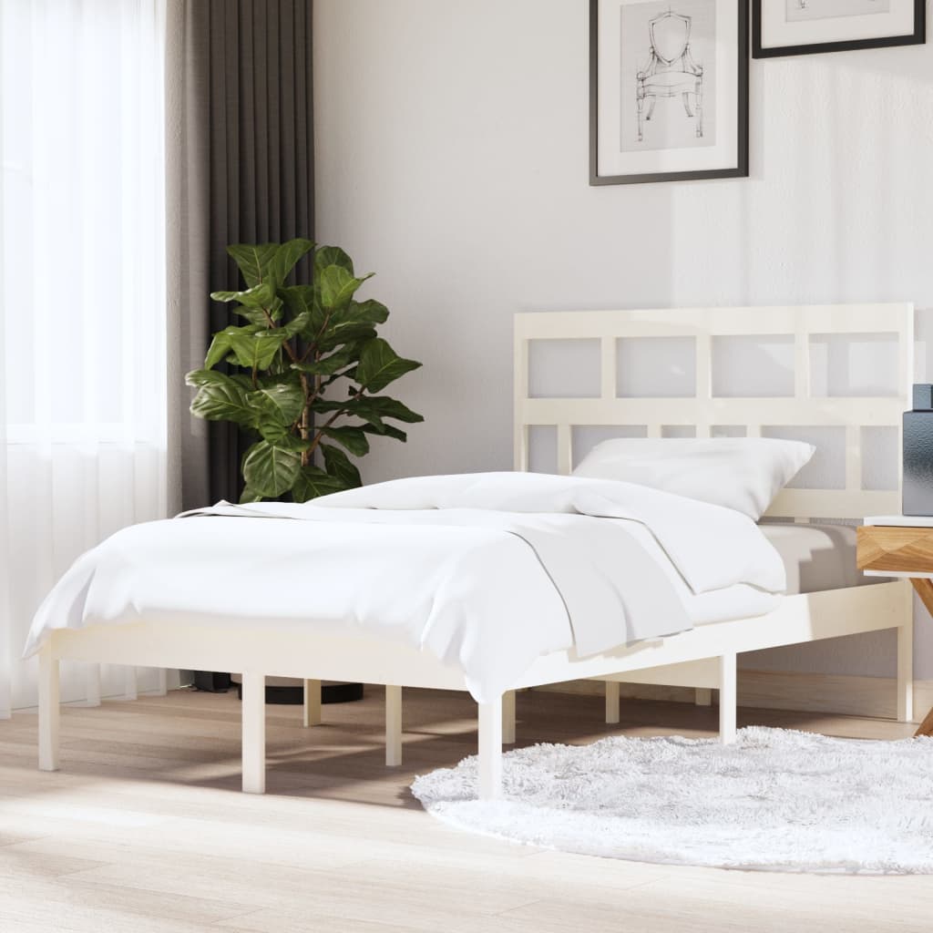 3101242  Bed Frame Without Mattress Solid Wood Pine (810041+814218)