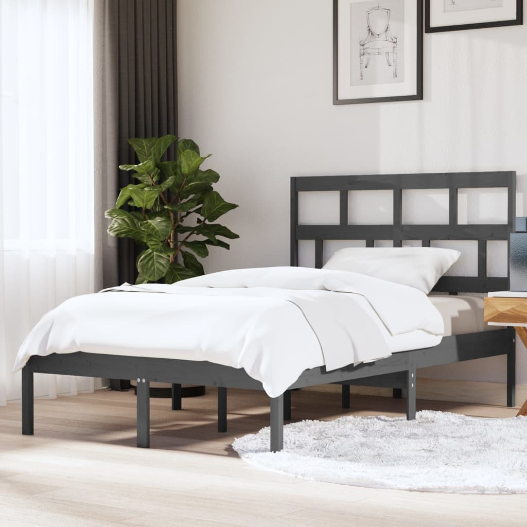 3101242  Bed Frame Without Mattress Solid Wood Pine (810041+814218)