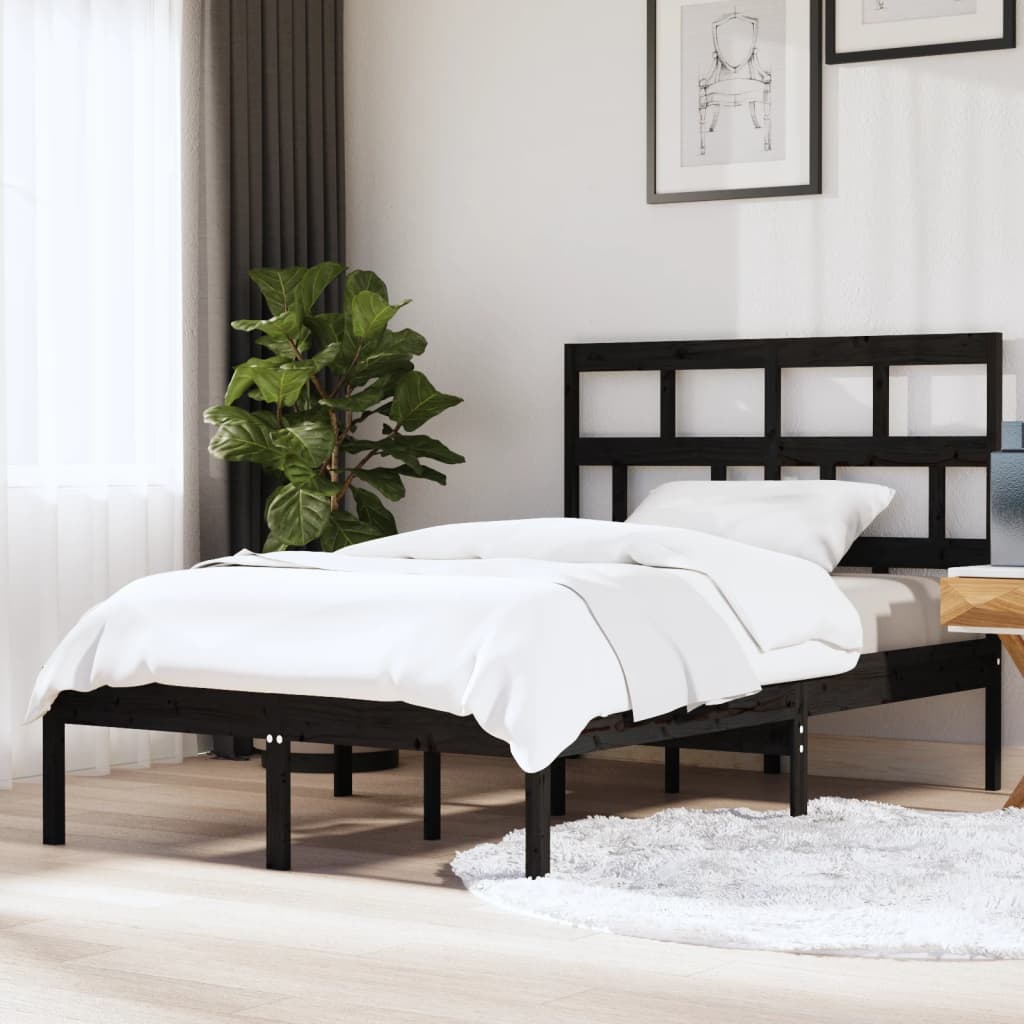 3101242  Bed Frame Without Mattress Solid Wood Pine (810041+814218)