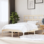 3101242  Bed Frame Without Mattress Solid Wood Pine (810041+814218)