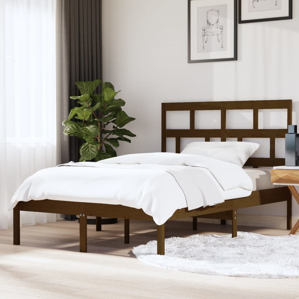 3101242  Bed Frame Without Mattress Solid Wood Pine (810041+814218)