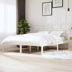 3101242  Bed Frame Without Mattress Solid Wood Pine (810041+814218)