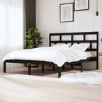 3101242  Bed Frame Without Mattress Solid Wood Pine (810041+814218)