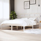 3101242  Bed Frame Without Mattress Solid Wood Pine (810041+814218)
