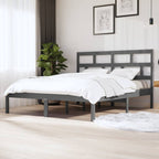 3101242  Bed Frame Without Mattress Solid Wood Pine (810041+814218)