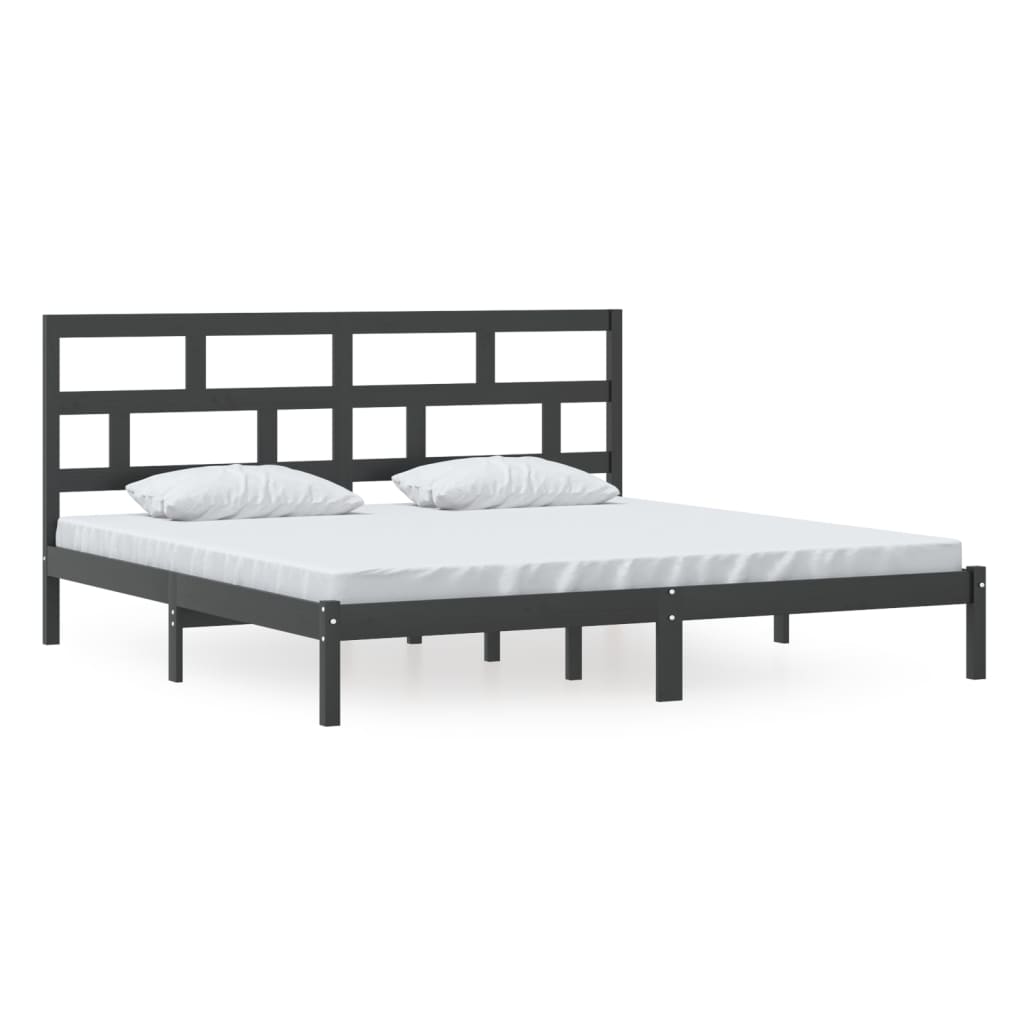 3101242  Bed Frame Without Mattress Solid Wood Pine (810041+814218)