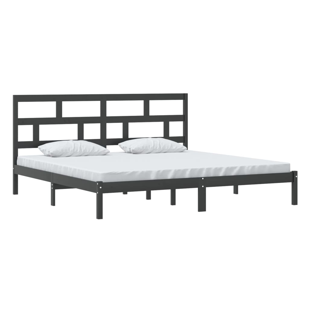 3101242  Bed Frame Without Mattress Solid Wood Pine (810041+814218)