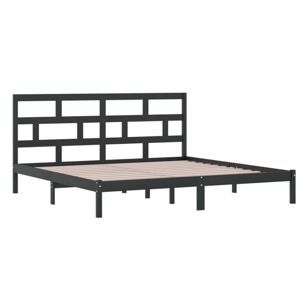 3101242  Bed Frame Without Mattress Solid Wood Pine (810041+814218)
