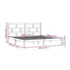 3101242  Bed Frame Without Mattress Solid Wood Pine (810041+814218)