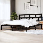 3101242  Bed Frame Without Mattress Solid Wood Pine (810041+814218)
