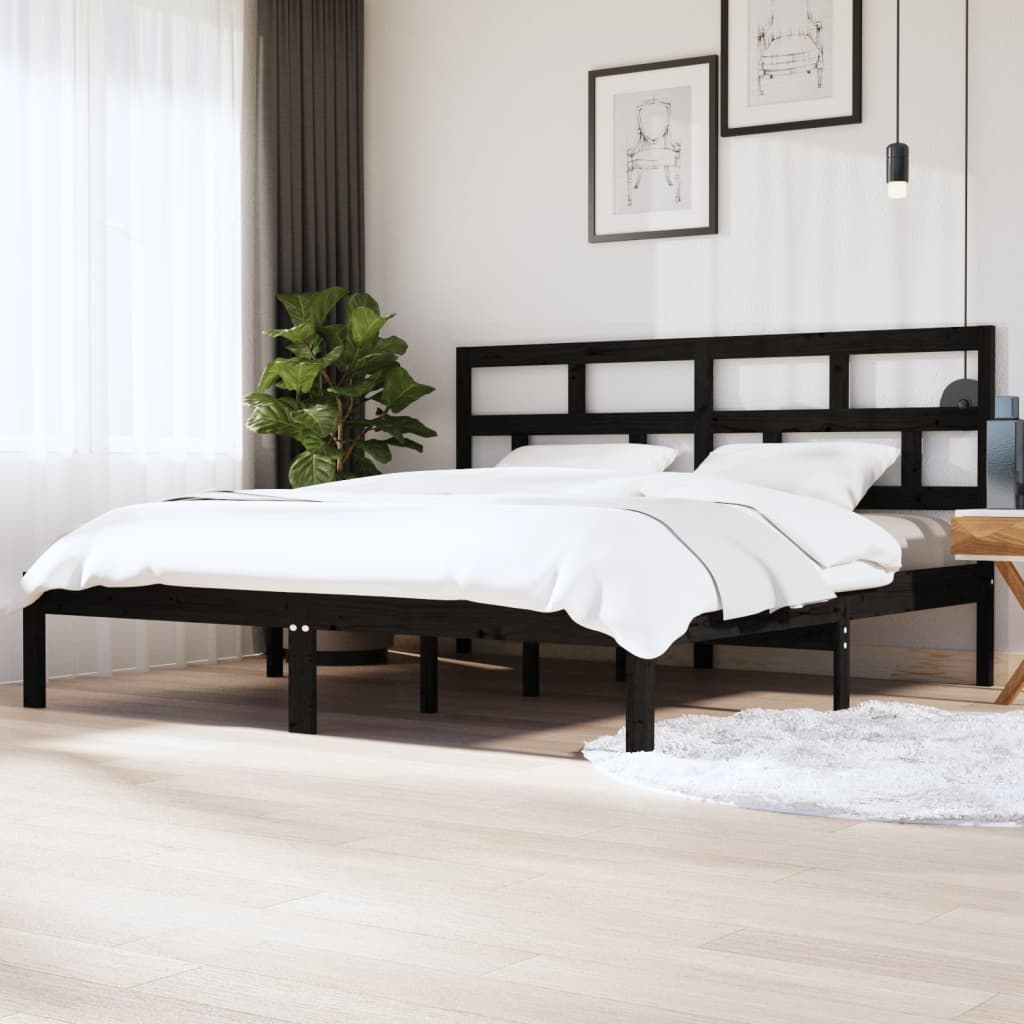 3101242  Bed Frame Without Mattress Solid Wood Pine (810041+814218)