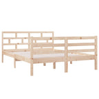 3101263 vidaXL Bed Frame without Mattress Solid Wood 140x190 cm (810410+814194)