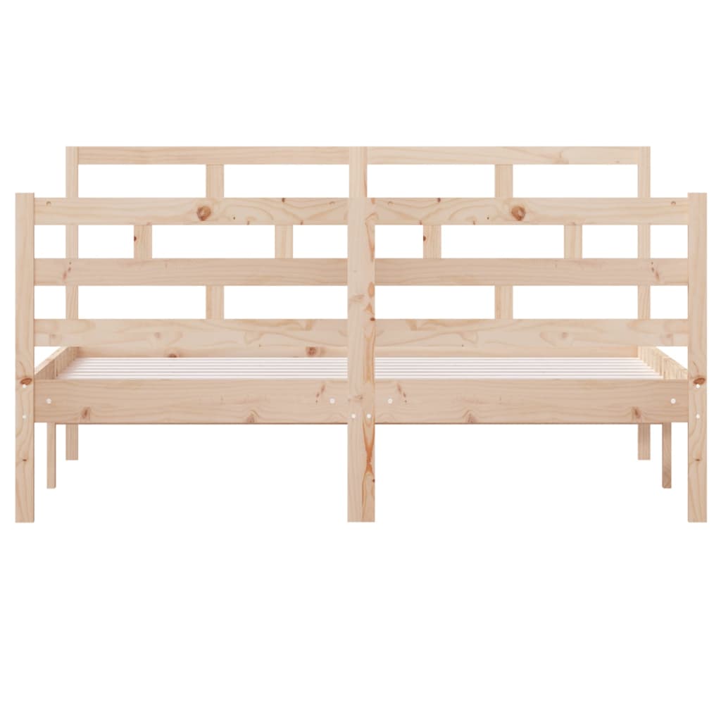 3101263 vidaXL Bed Frame without Mattress Solid Wood 140x190 cm (810410+814194)