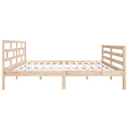 3101263 vidaXL Bed Frame without Mattress Solid Wood 140x190 cm (810410+814194)
