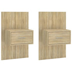 Wall-mounted Bedside Cabinets 2 pcs Sonoma Oak