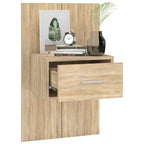 Wall-mounted Bedside Cabinets 2 pcs Sonoma Oak