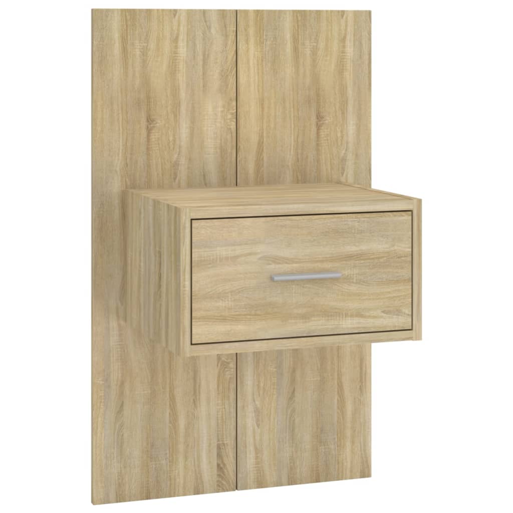 Wall-mounted Bedside Cabinets 2 pcs Sonoma Oak