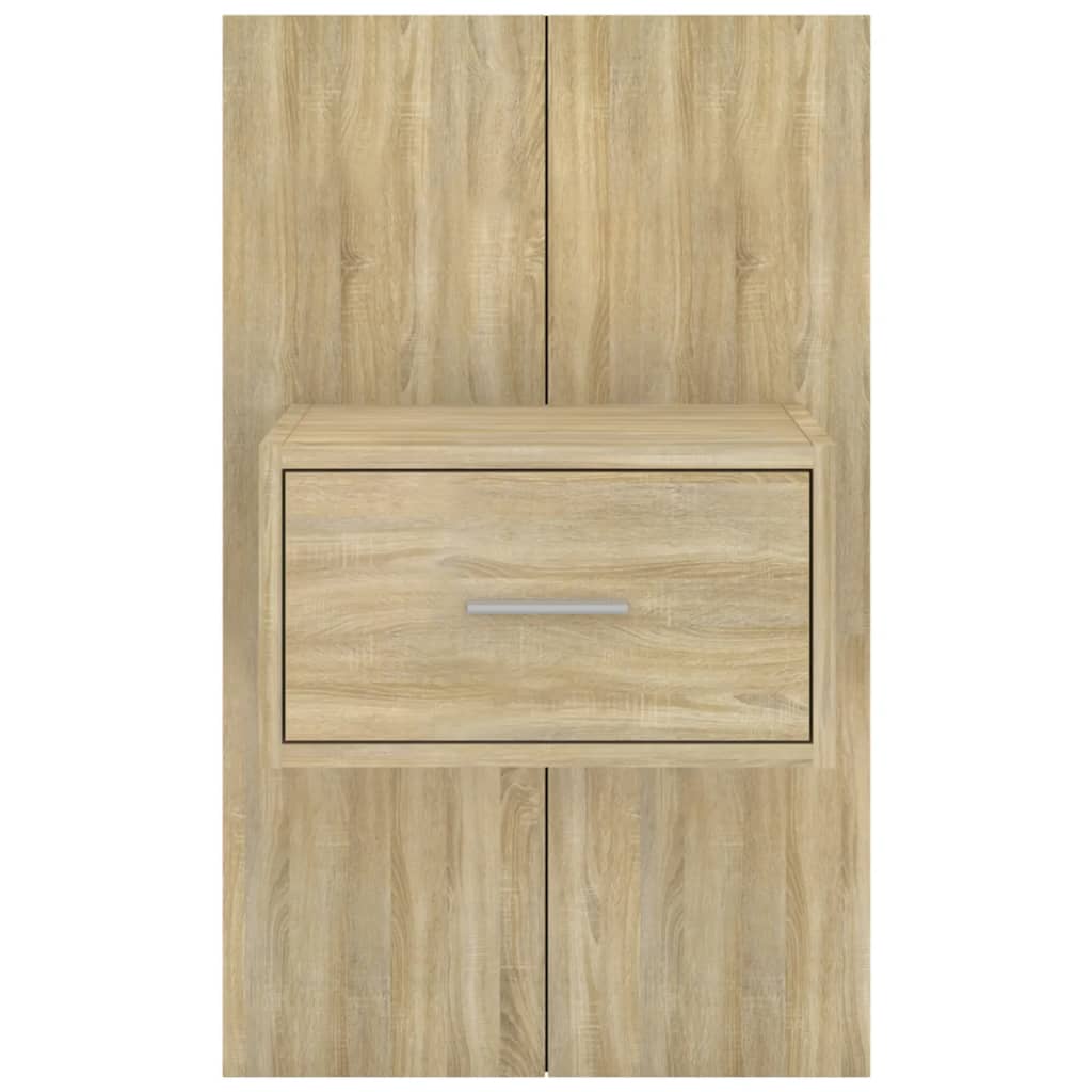 Wall-mounted Bedside Cabinets 2 pcs Sonoma Oak