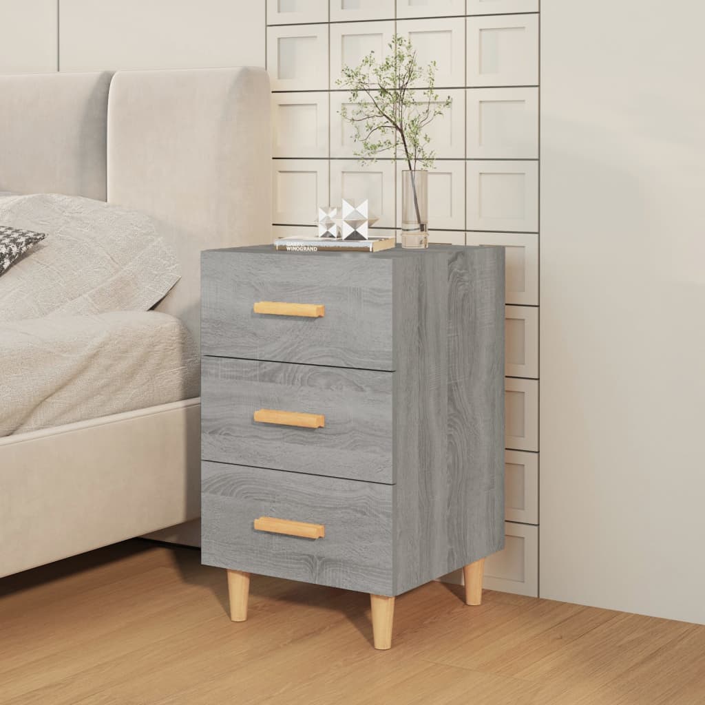 Bedside Cabinet Grey Sonoma 40x40x66 cm Engineered Wood