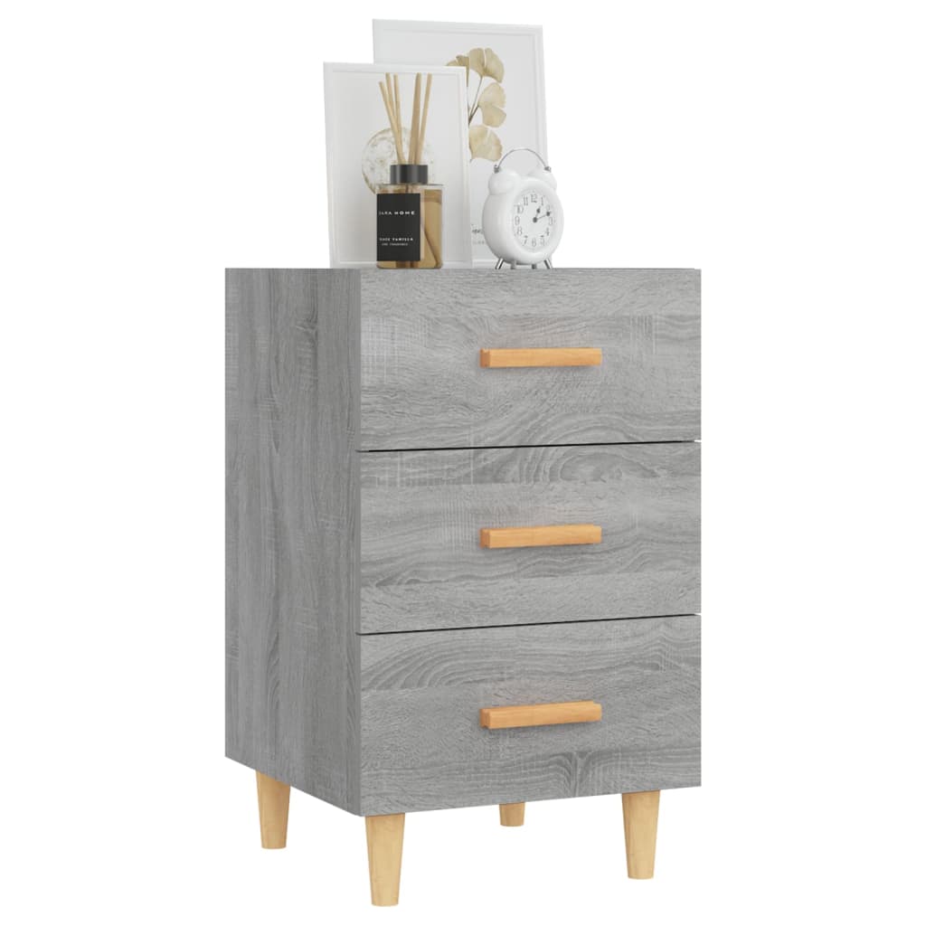 Bedside Cabinet Grey Sonoma 40x40x66 cm Engineered Wood