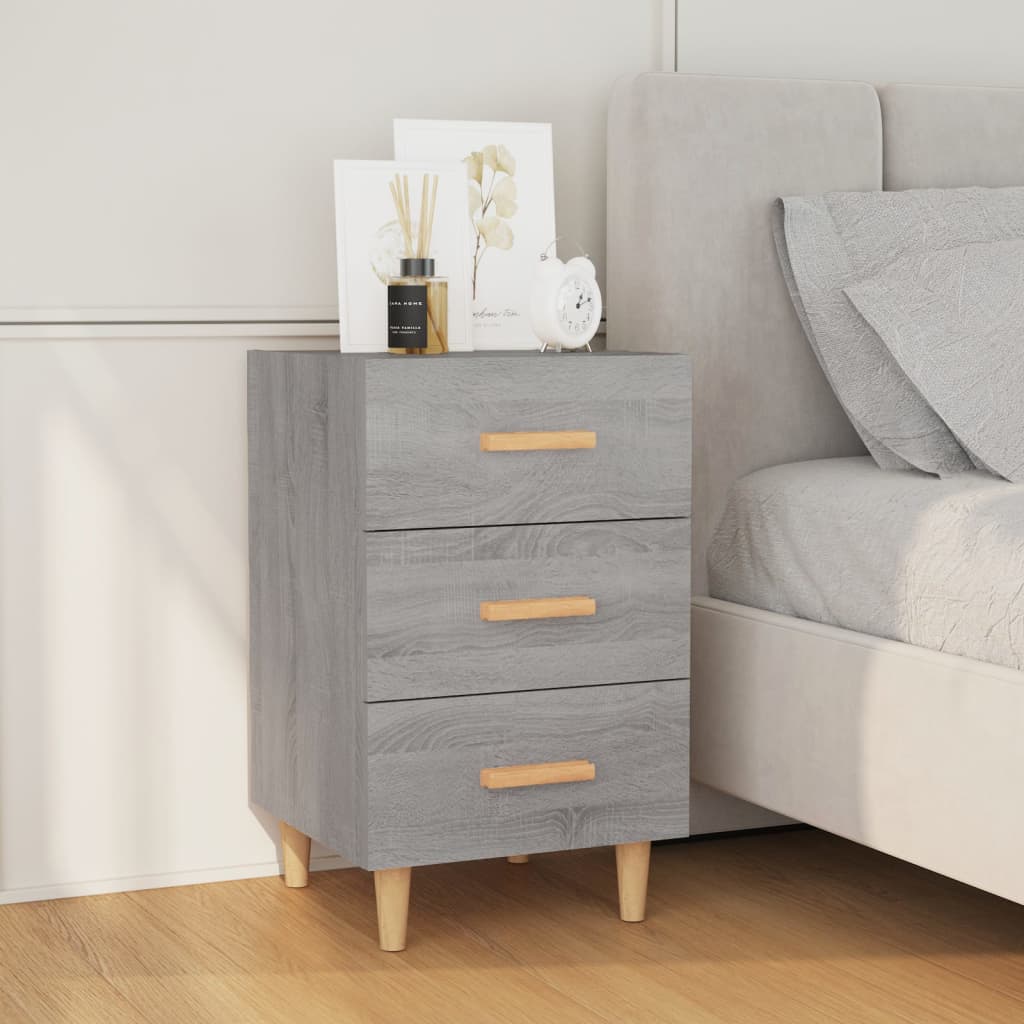 Bedside Cabinet Grey Sonoma 40x40x66 cm Engineered Wood