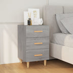 Bedside Cabinet Grey Sonoma 40x40x66 cm Engineered Wood