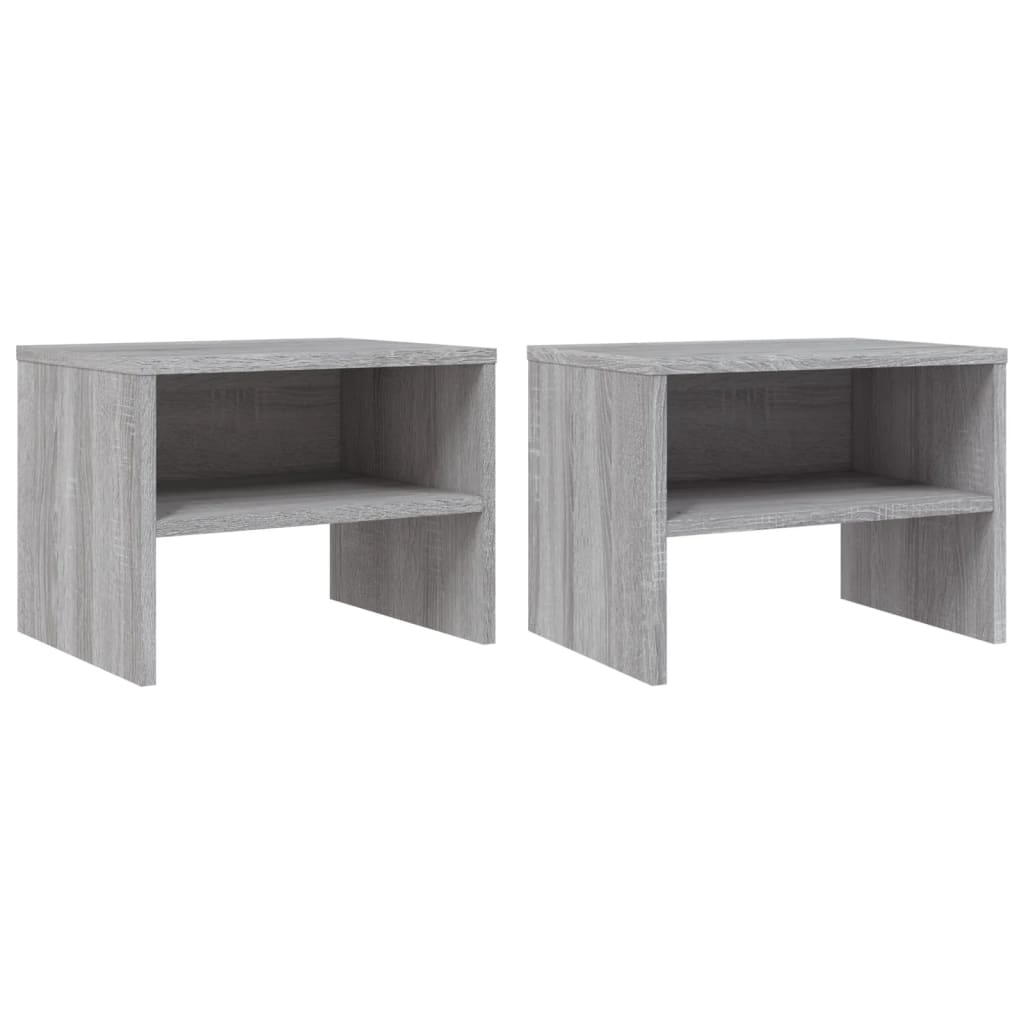 Bedside Cabinets 2 pcs Grey Sonoma 40x30x30 cm Engineered Wood
