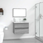 2 Piece Bathroom Furniture Set Grey Sonoma Engineered Wood