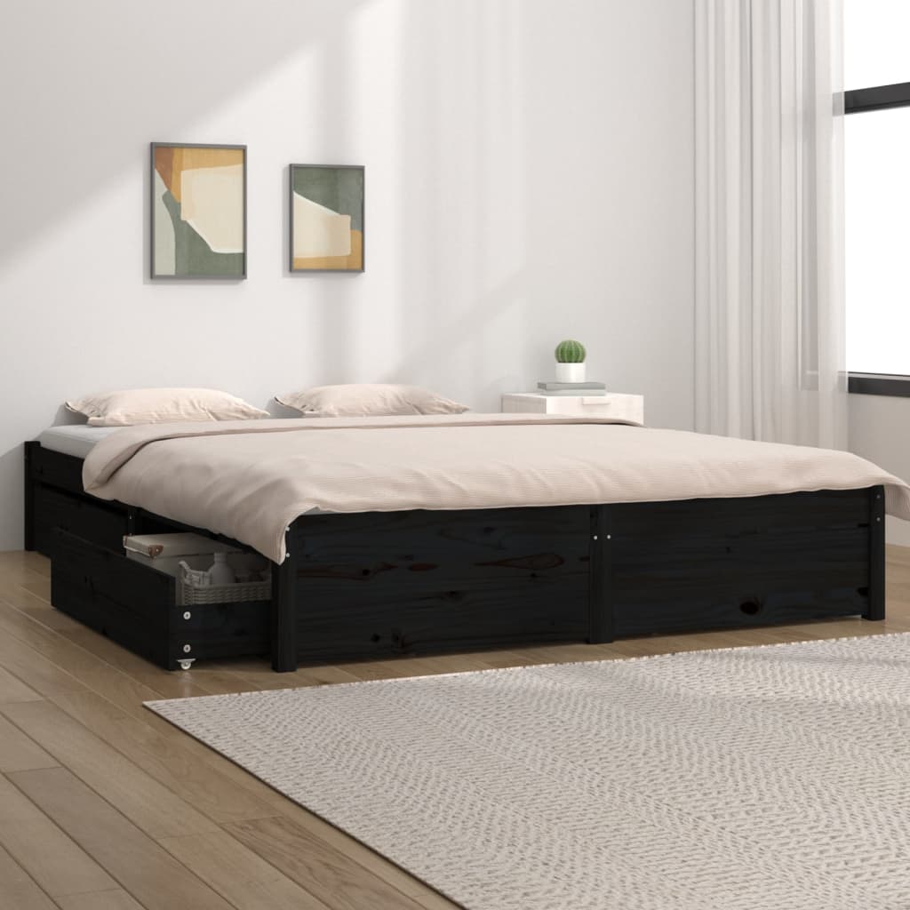 3103507  Bed Frame Without Mattress With Drawers (814933+814998)