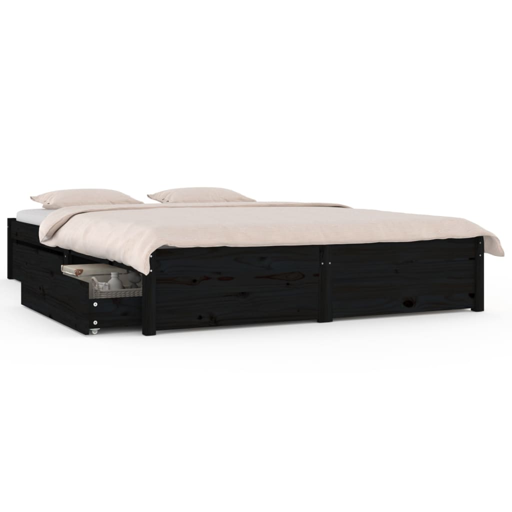 3103507  Bed Frame Without Mattress With Drawers (814933+814998)