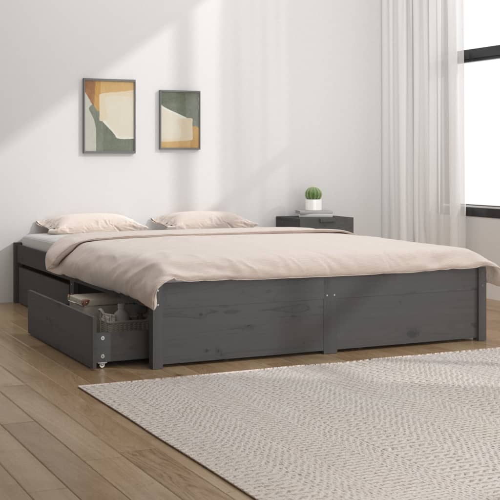 3103507  Bed Frame Without Mattress With Drawers (814933+814998)