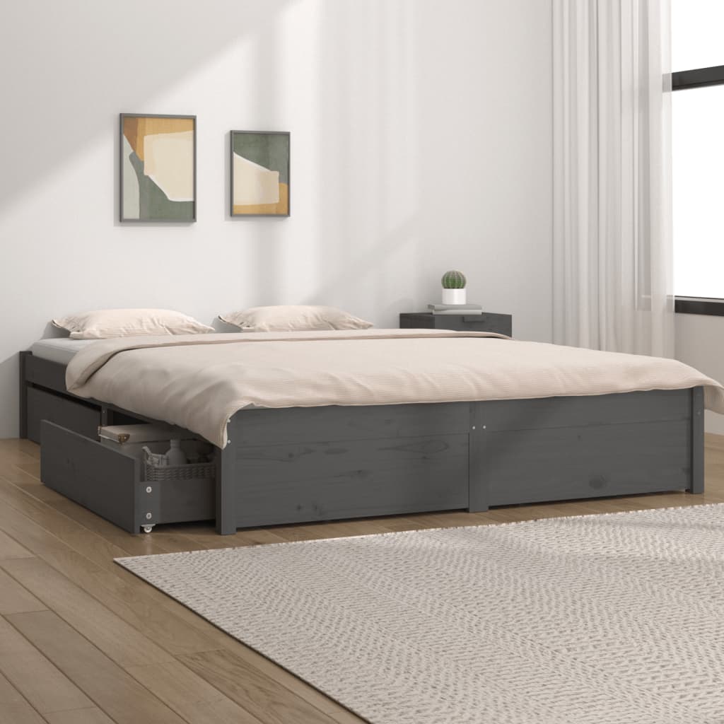 3103507  Bed Frame Without Mattress With Drawers (814933+814998)