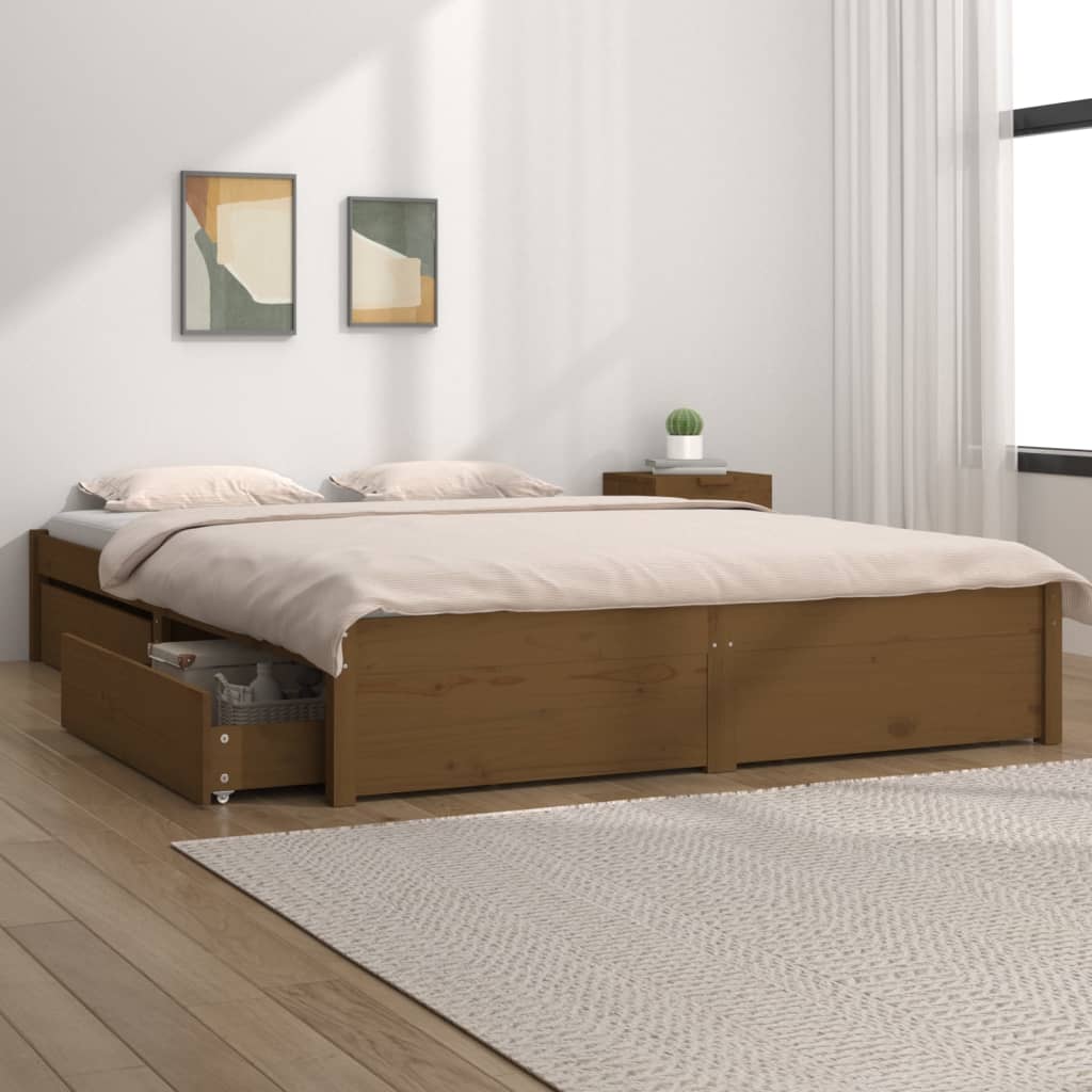 3103507  Bed Frame Without Mattress With Drawers (814933+814998)