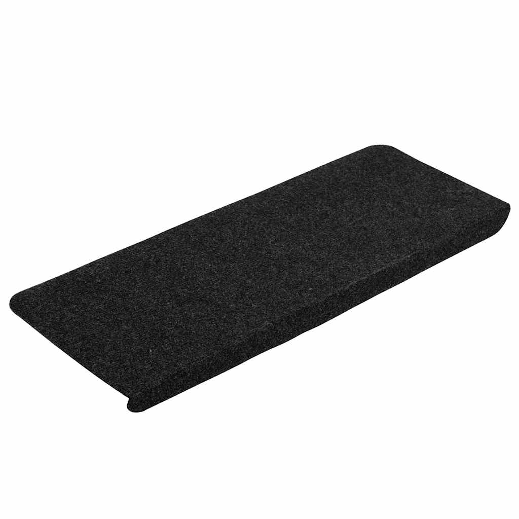 Stair Mats Self-adhesive 15 pcs 65x24.5x3.5 cm Black