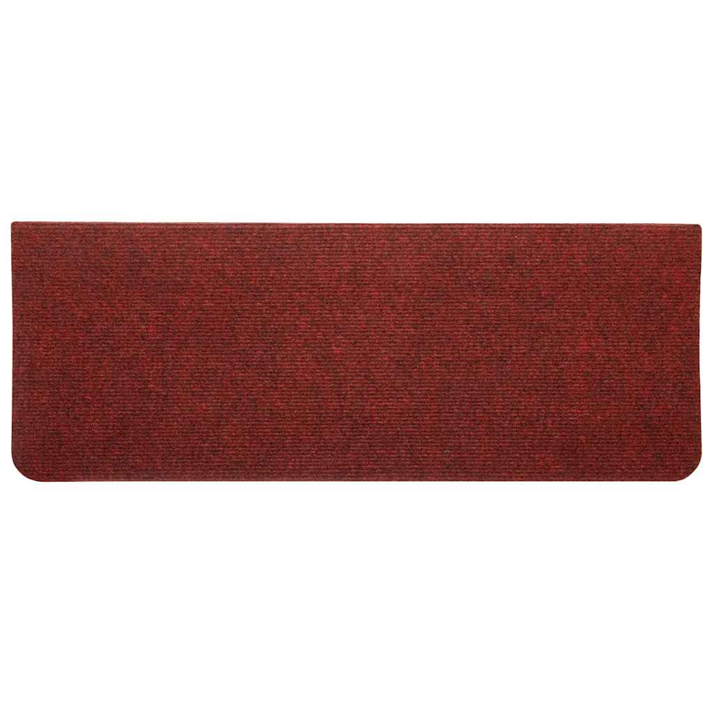 Stair Mats Self-adhesive 15 pcs 65x24.5x3.5 cm Red
