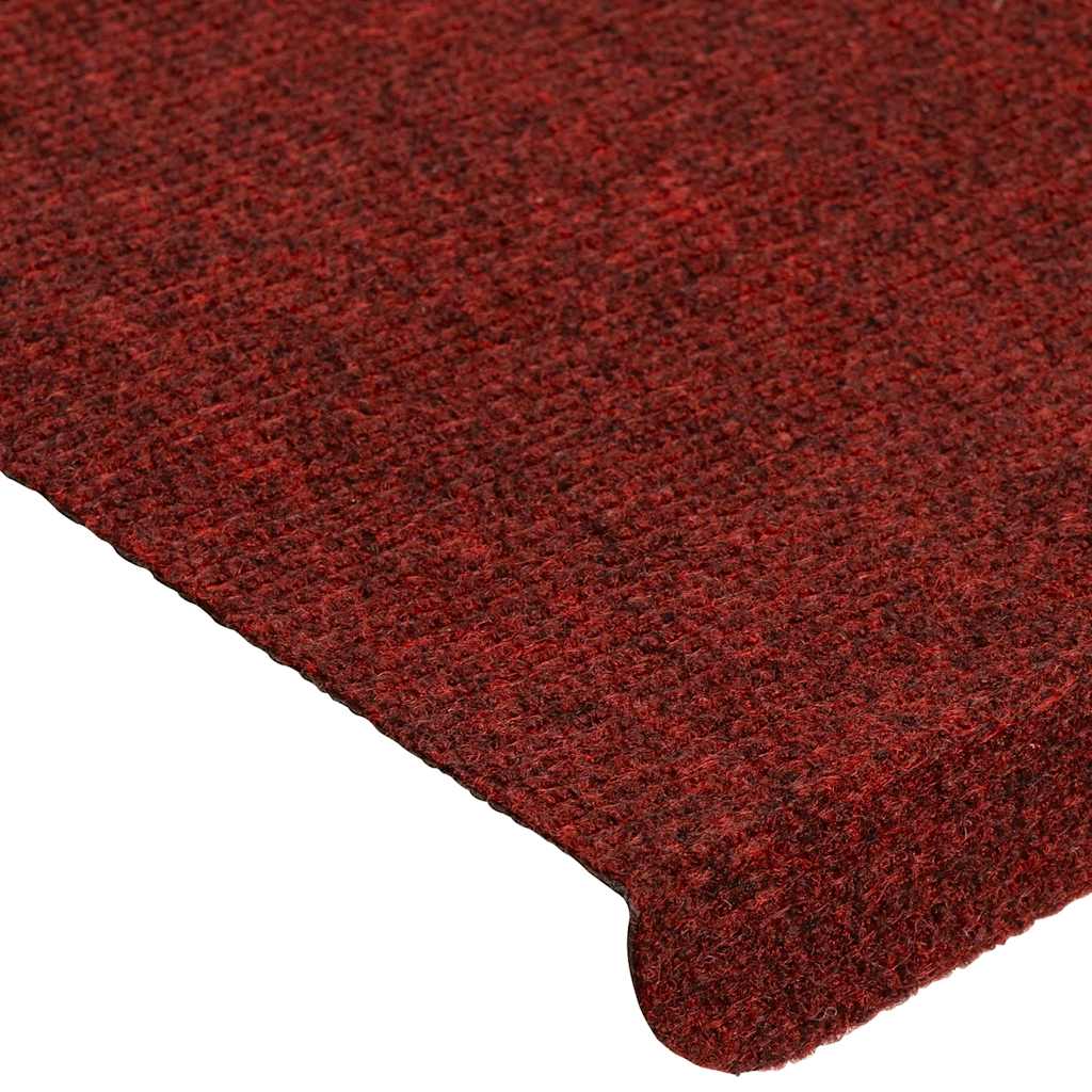 Stair Mats Self-adhesive 15 pcs 65x24.5x3.5 cm Red