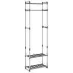 3-Tier Clothes Rack Silver 59x29x192 cm Aluminium