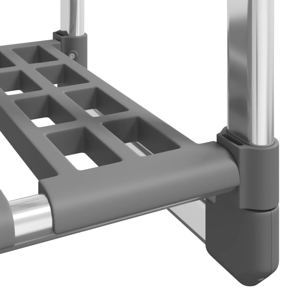 3-Tier Clothes Rack Silver 59x29x192 cm Aluminium