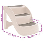 Folding 3-Step Dog Stairs 50X38X38 Cm Plastic