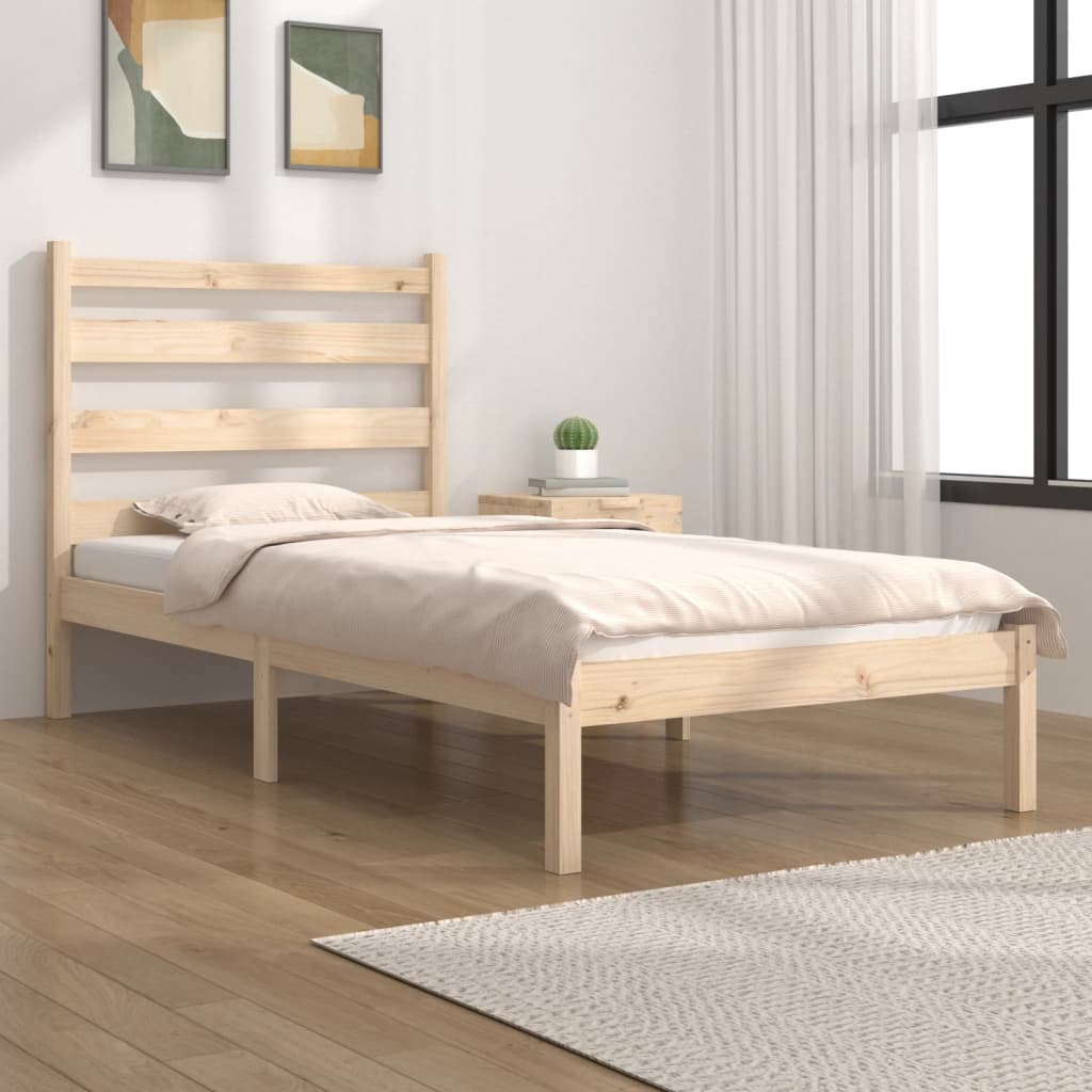 3103633  Bed Frame Without Mattress Solid Wood (810002+818400)