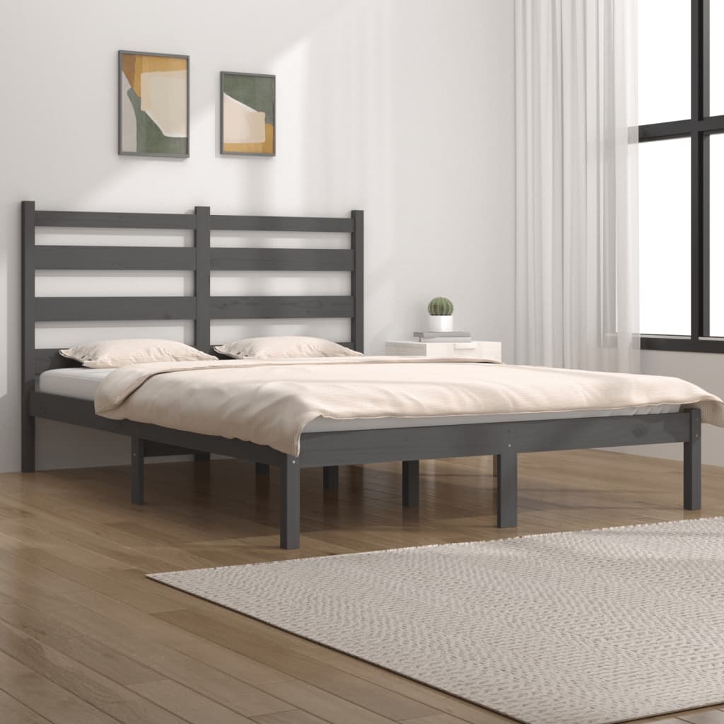 3103633  Bed Frame Without Mattress Solid Wood (810002+818400)