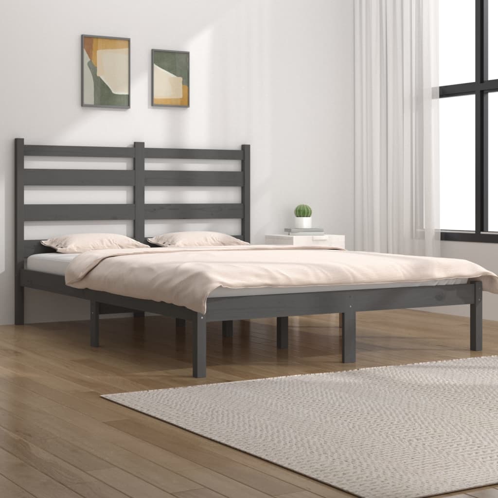 3103633  Bed Frame Without Mattress Solid Wood (810002+818400)