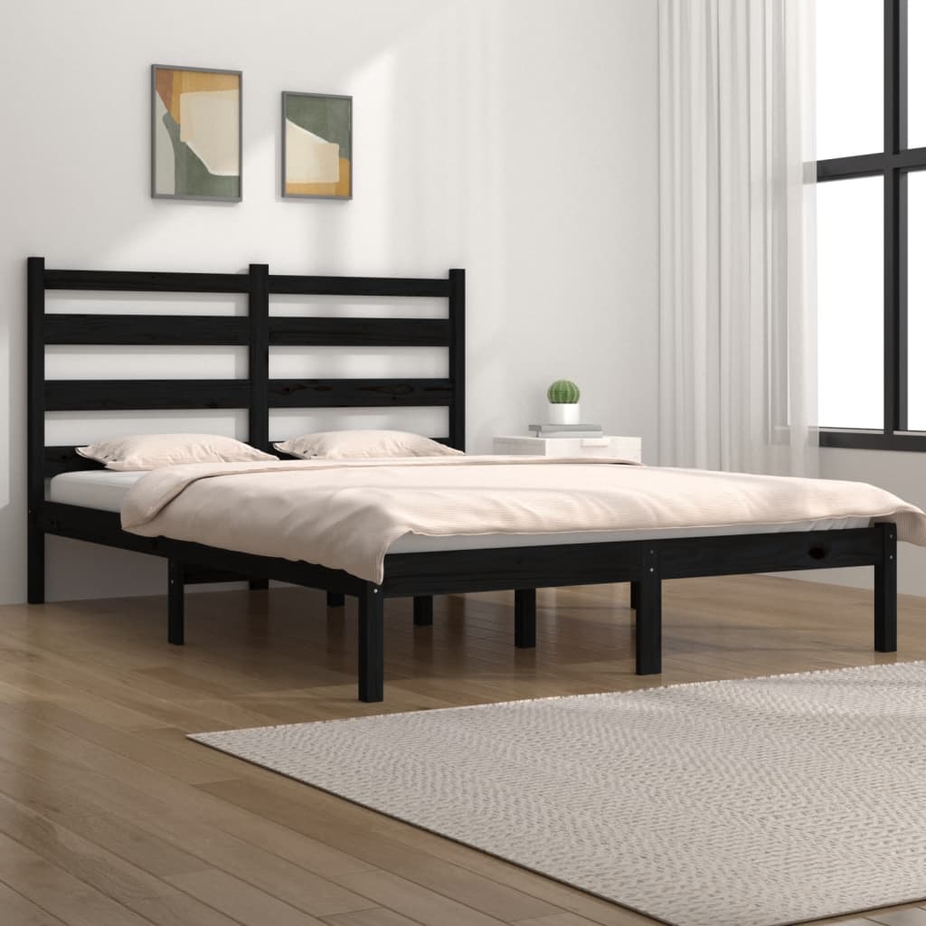 3103633  Bed Frame Without Mattress Solid Wood (810002+818400)