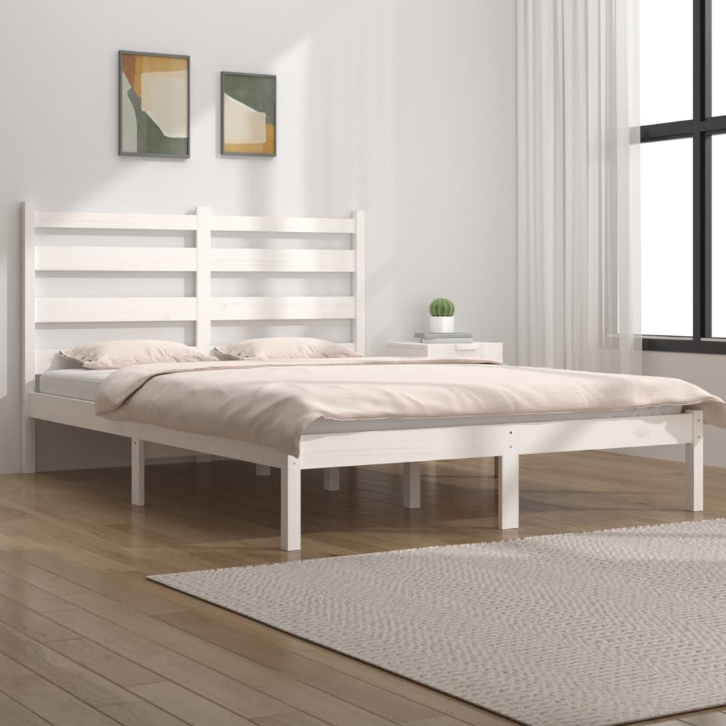 3103633  Bed Frame Without Mattress Solid Wood (810002+818400)