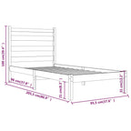 3103633  Bed Frame Without Mattress Solid Wood (810002+818400)
