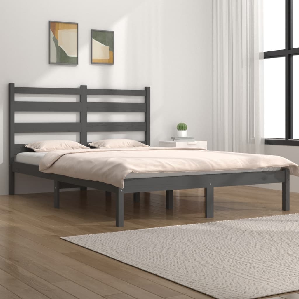 3103633  Bed Frame Without Mattress Solid Wood (810002+818400)