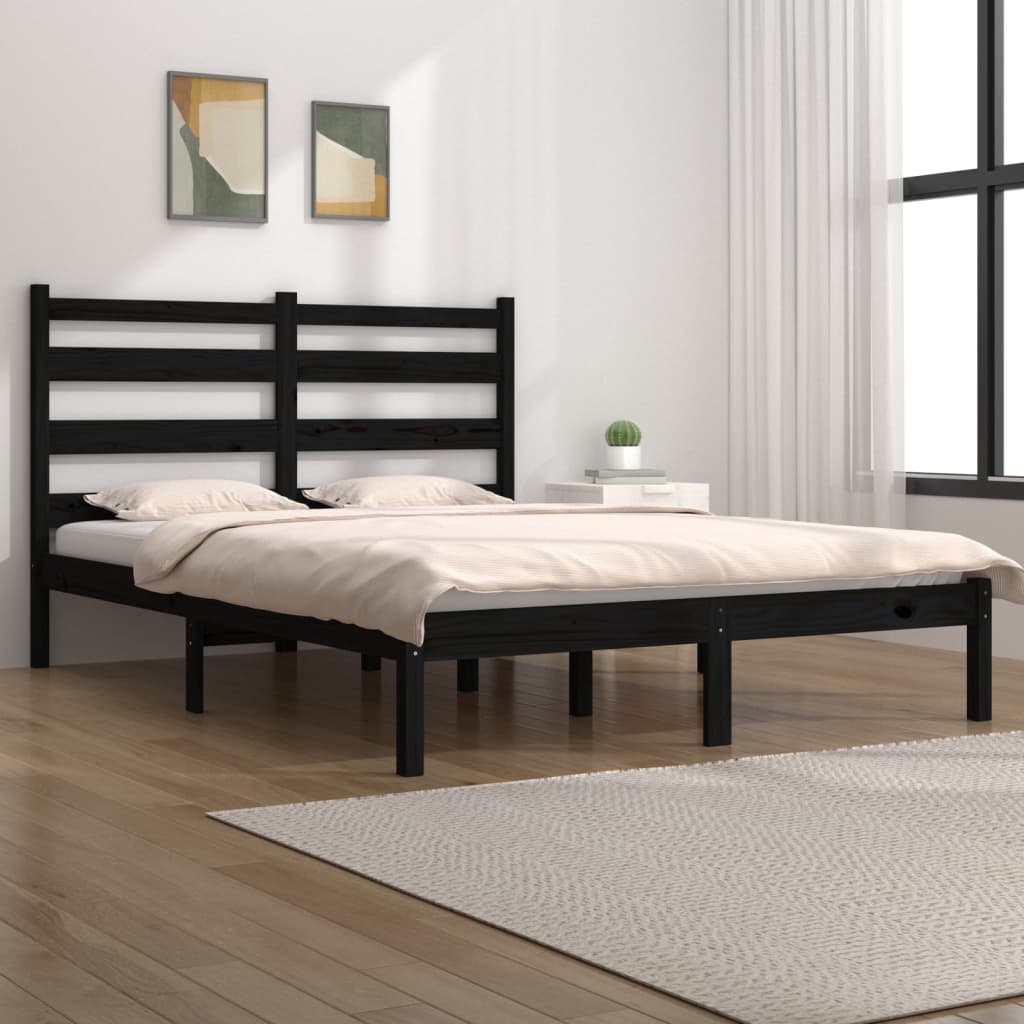 3103633  Bed Frame Without Mattress Solid Wood (810002+818400)