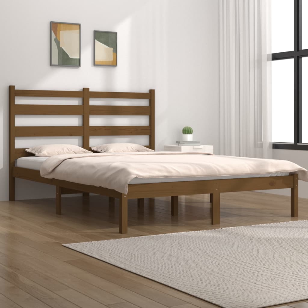 3103633  Bed Frame Without Mattress Solid Wood (810002+818400)
