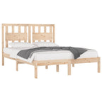 3103943 vidaXL Bed Frame without Mattress Solid Wood Pine 160x200 cm (810027+818580)