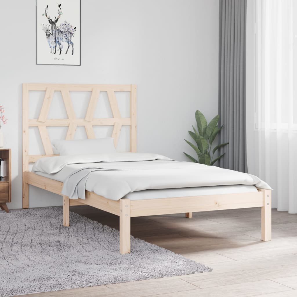 3103992  Bed Frame Without Mattress Solid Wood (810011+818609)